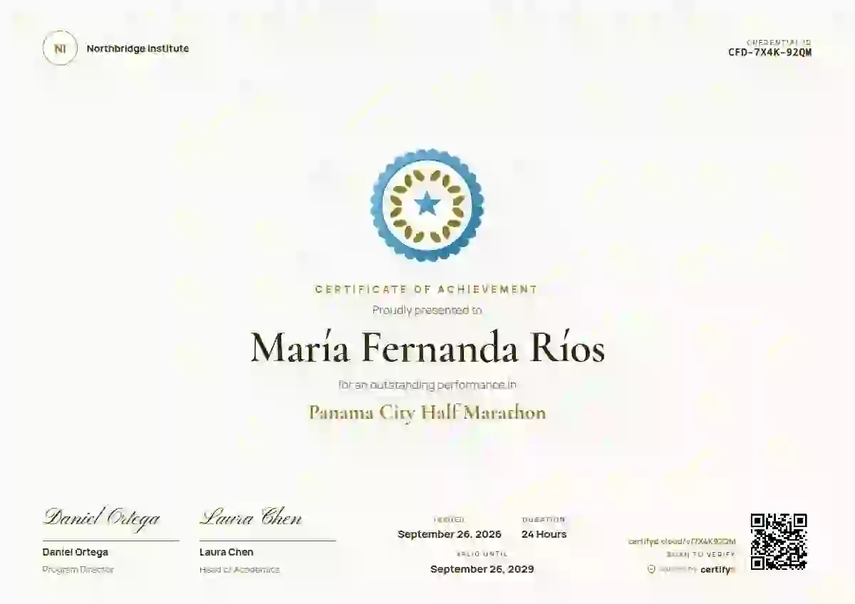 Plantilla de certificado Medallion Marigold de deportes