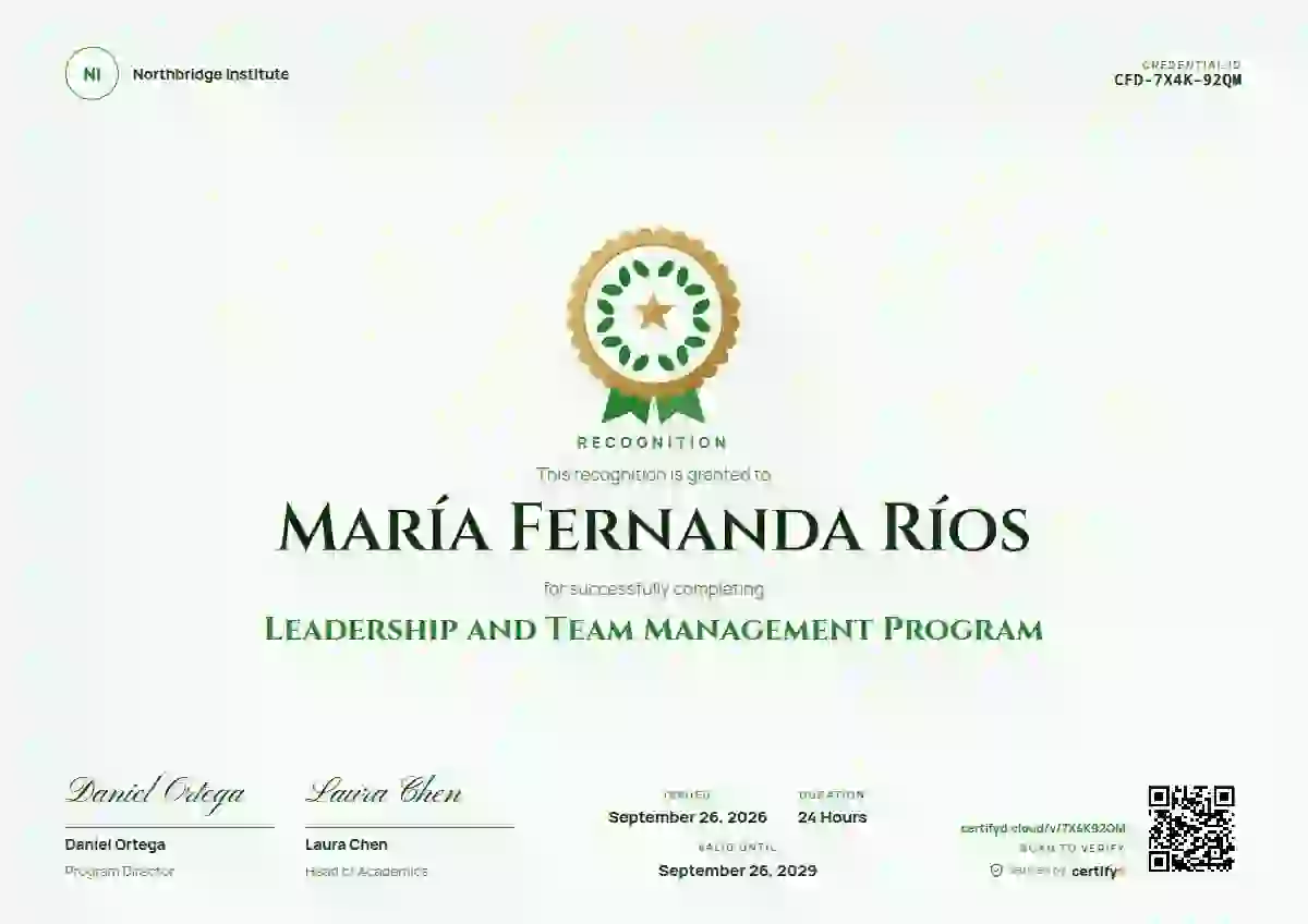 Medallion Meadow latin america certificate template
