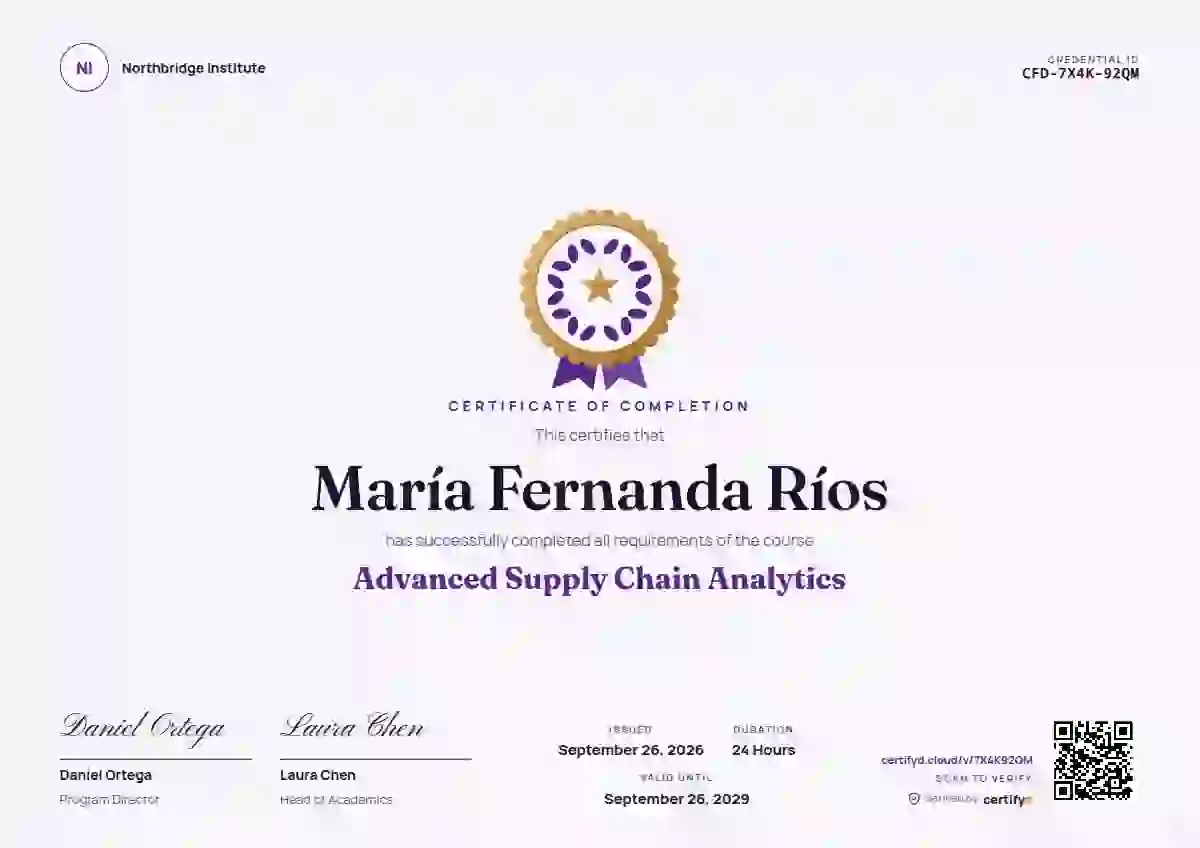 Medallion Amethyst course completion certificate template