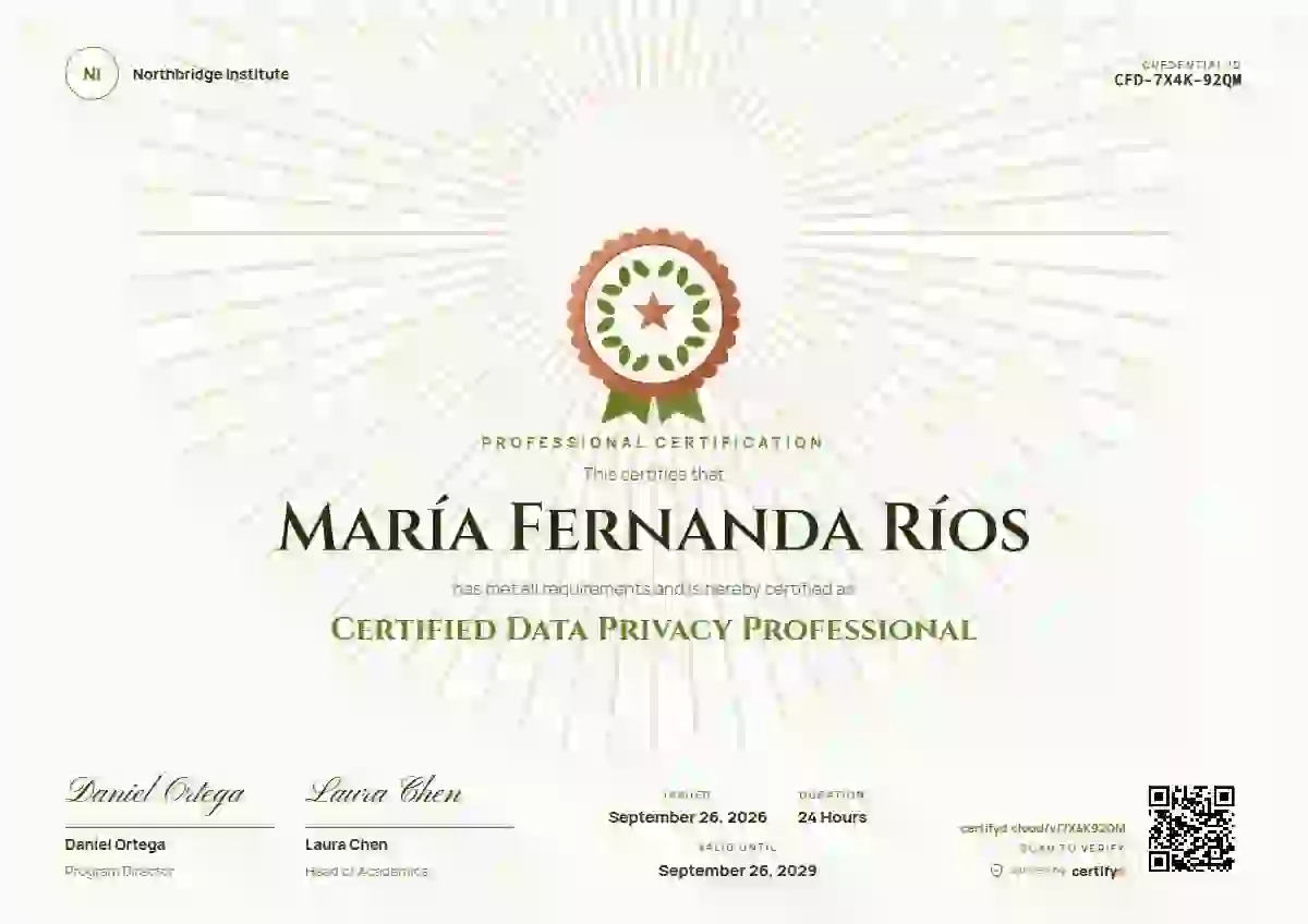 Plantilla de certificado Medallion Lime de certificación profesional