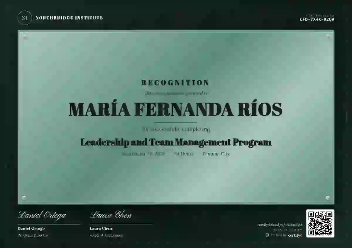 Award Plaque Seafoam latin america certificate template