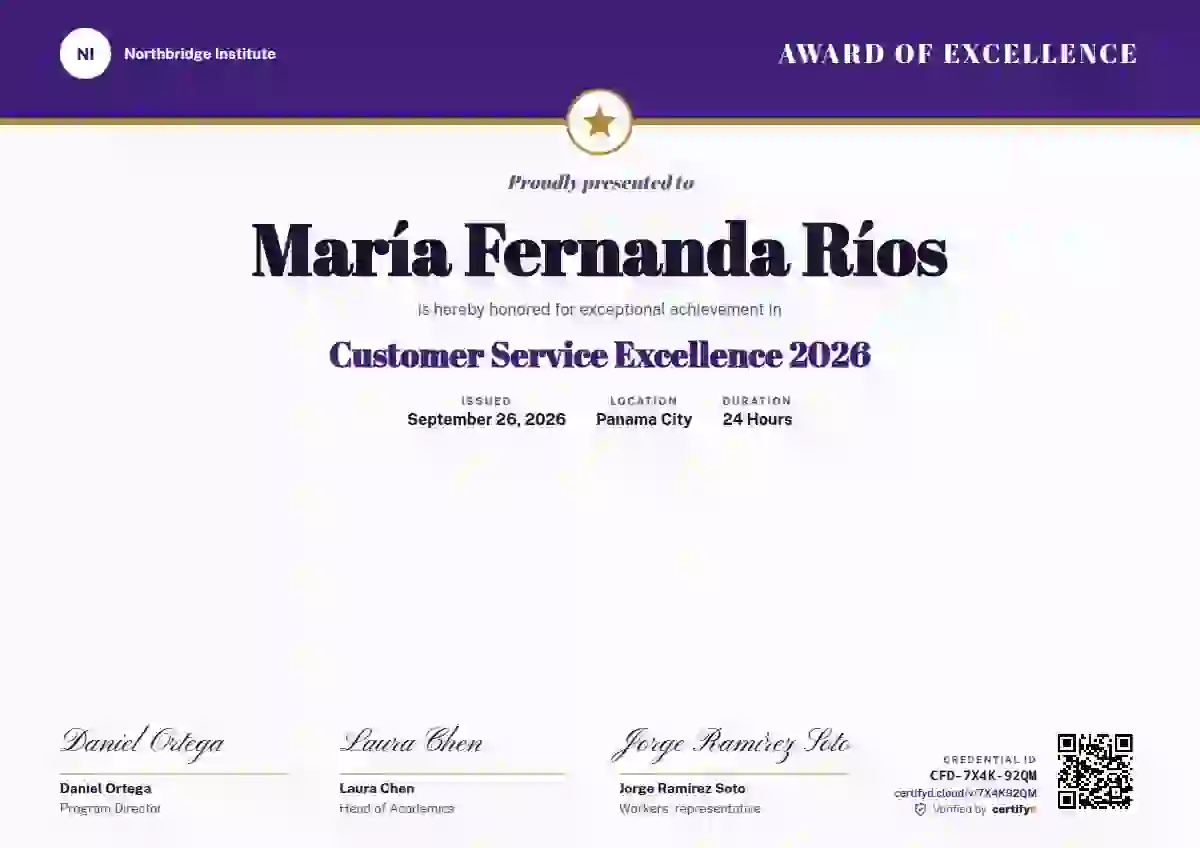 Triple Signature Violet awards and achievement certificate template