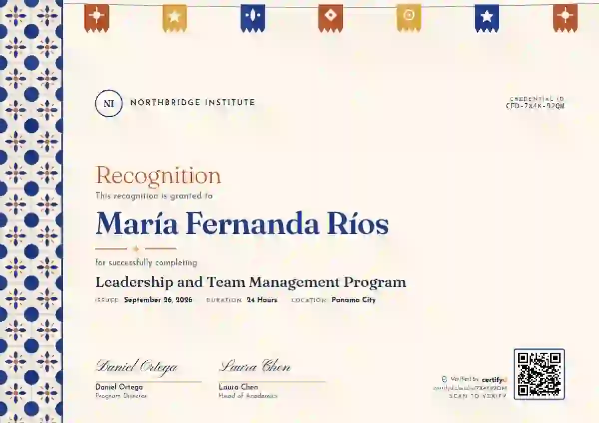 Latin Heritage latin america certificate template