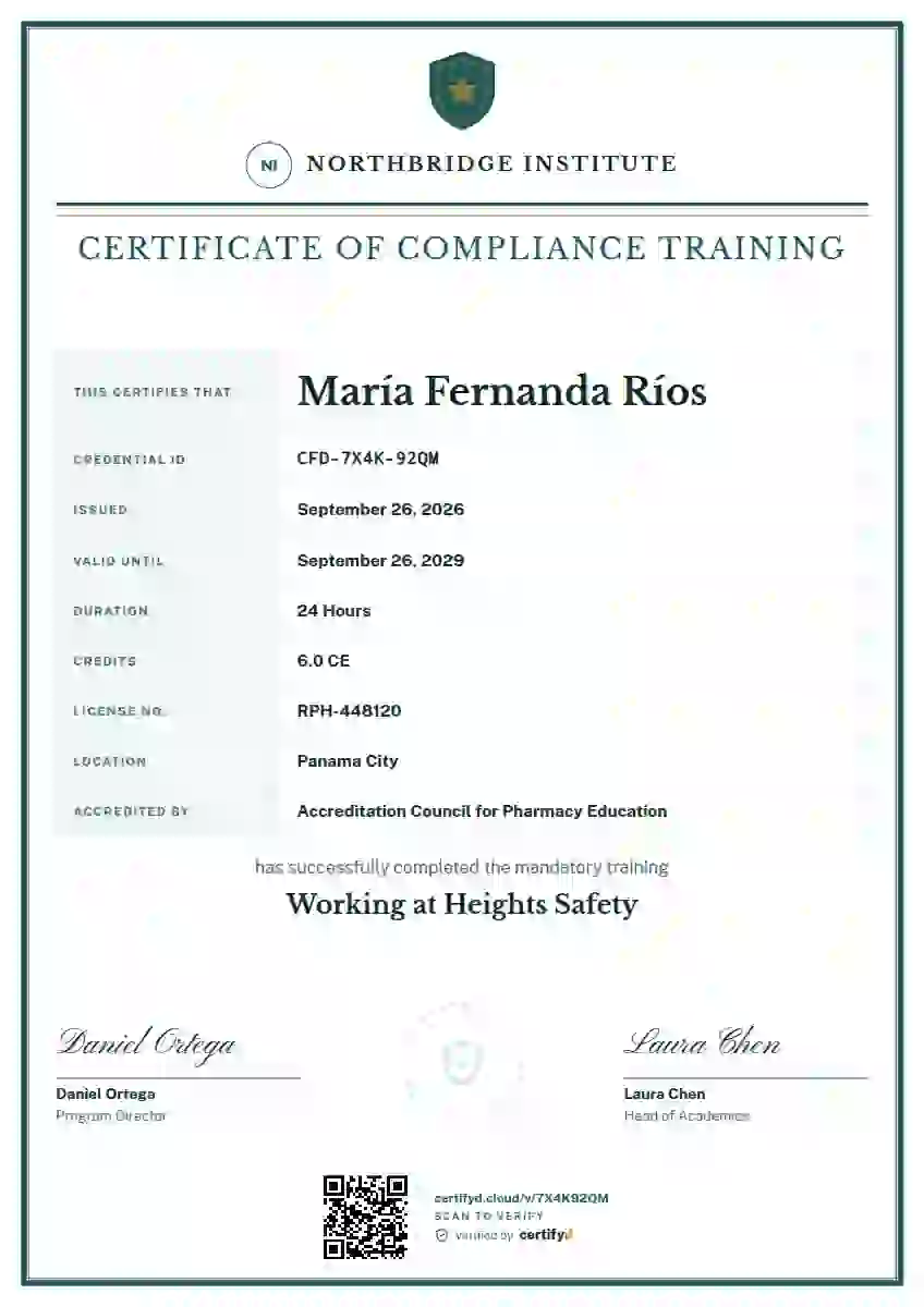Plantilla de certificado Civic Ledger Lagoon de cumplimiento y seguridad