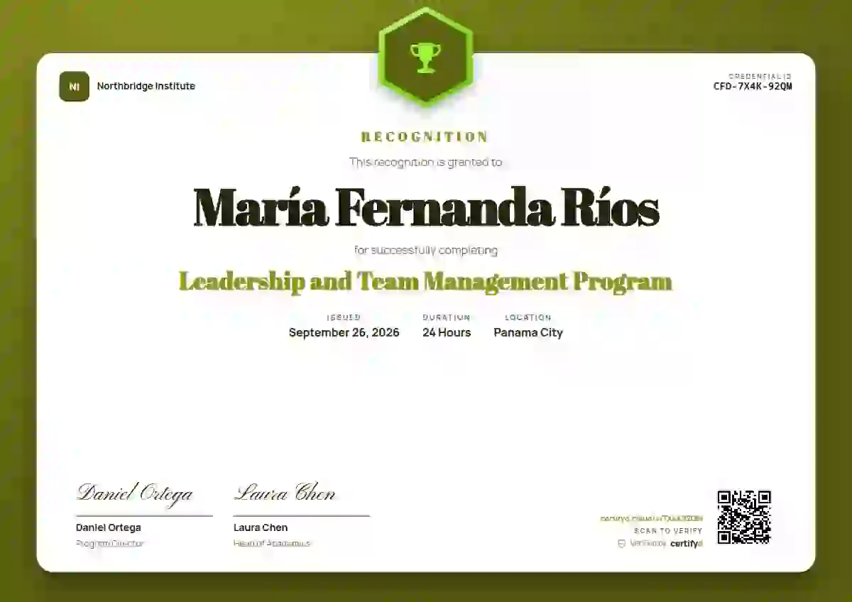 Plantilla de certificado Icon Badge Soft Lime de latinoamérica
