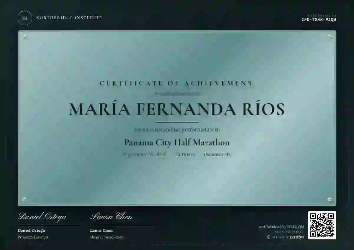 Plantilla de certificado Award Plaque Lagoon de deportes