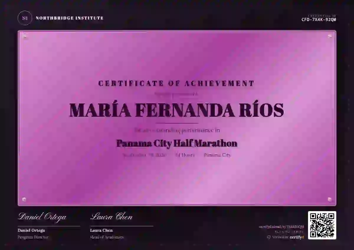 Award Plaque Fuchsia sports certificate template