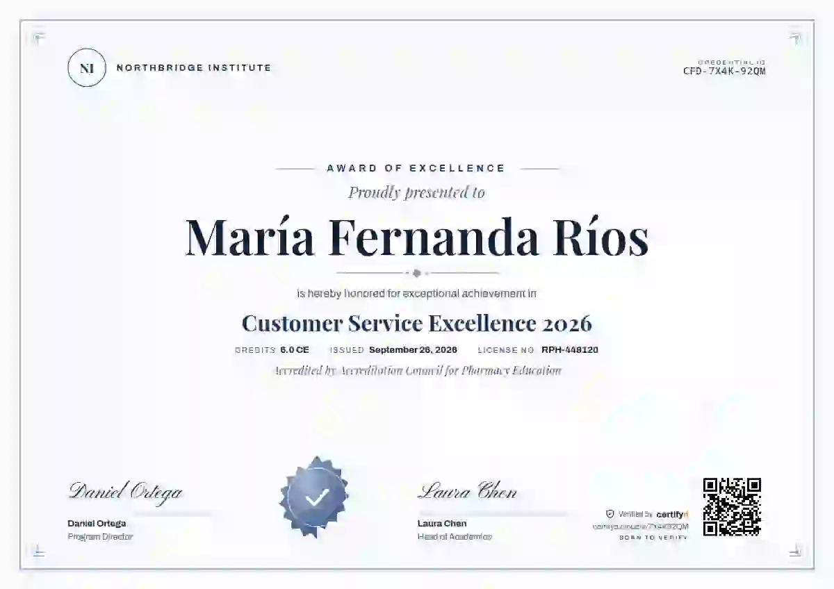 Classic Seal Navy awards and achievement certificate template