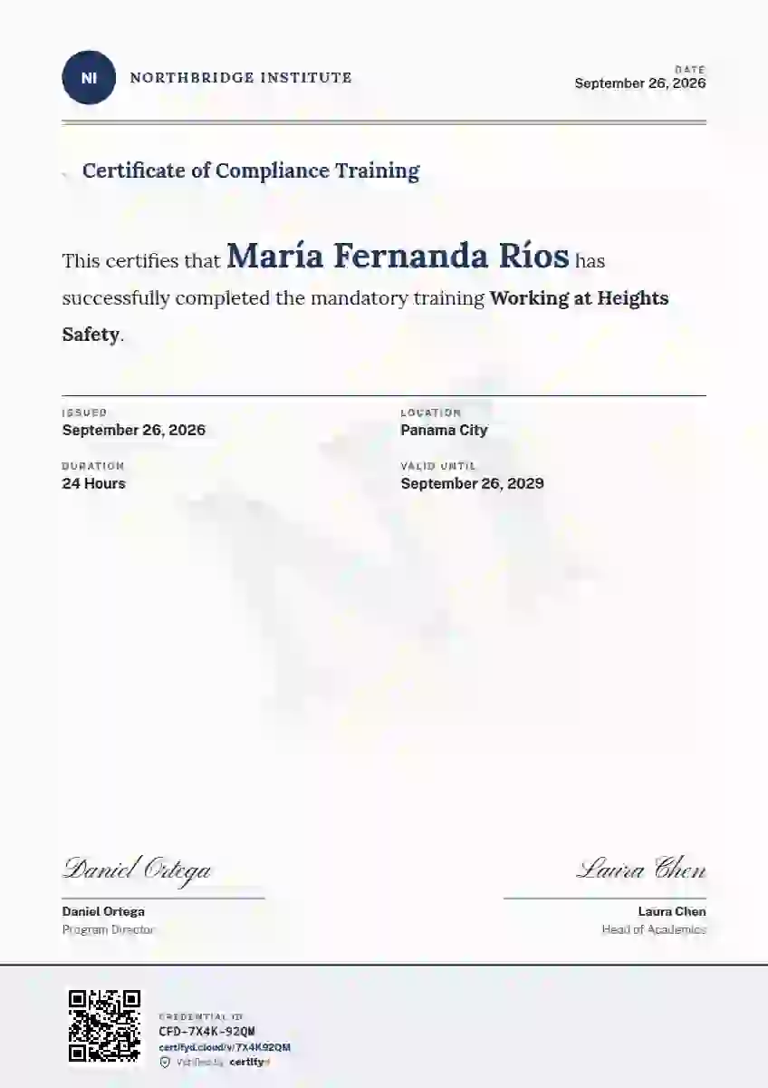 Constancia Letter Sapphire compliance and safety certificate template