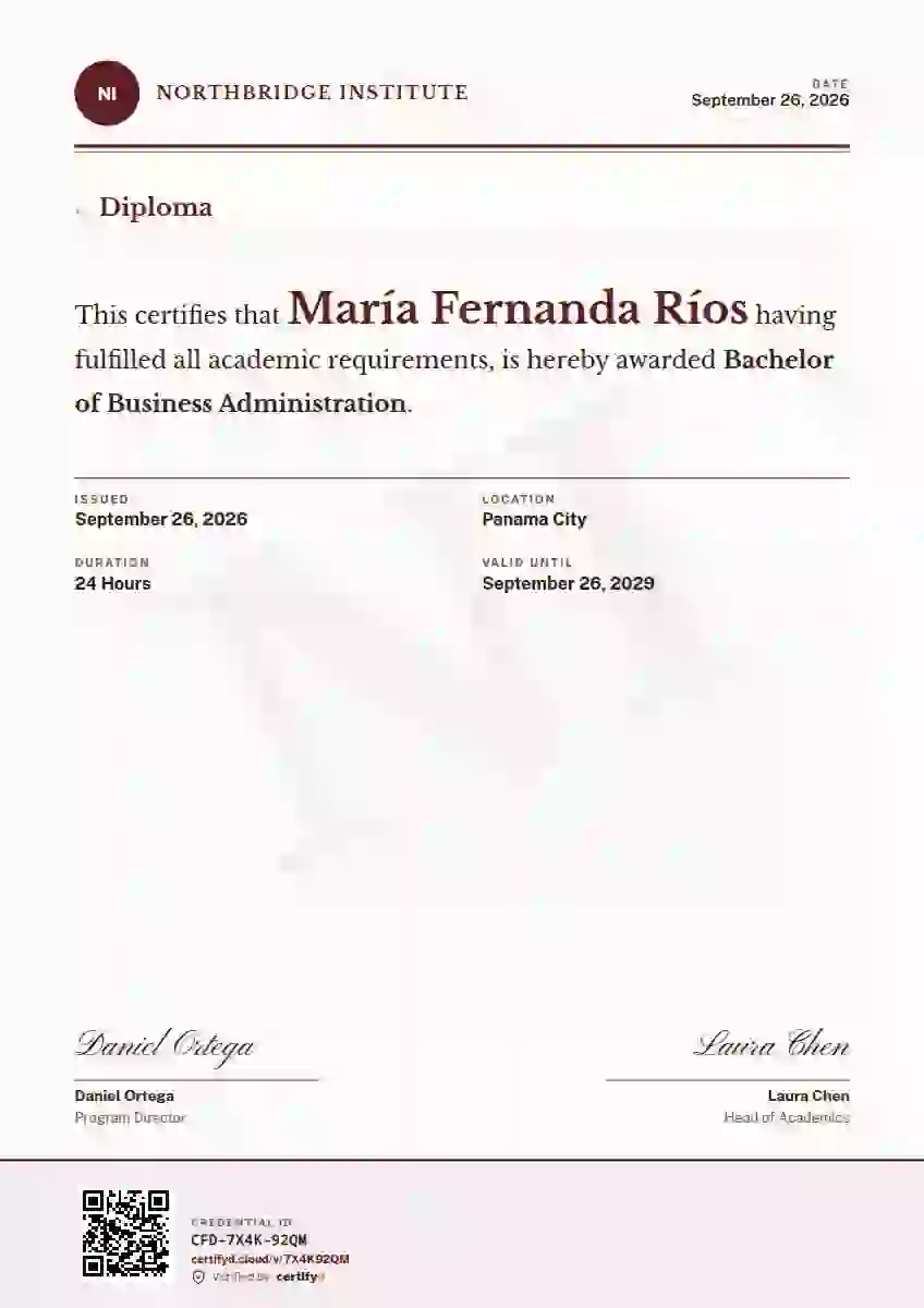 Constancia Letter Ruby academic diploma certificate template