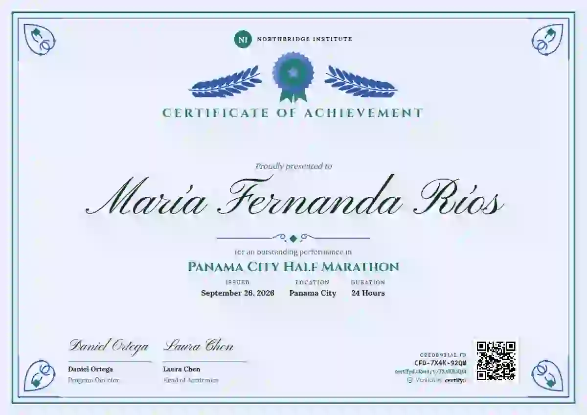 Plantilla de certificado Diploma de Honor Seafoam de deportes