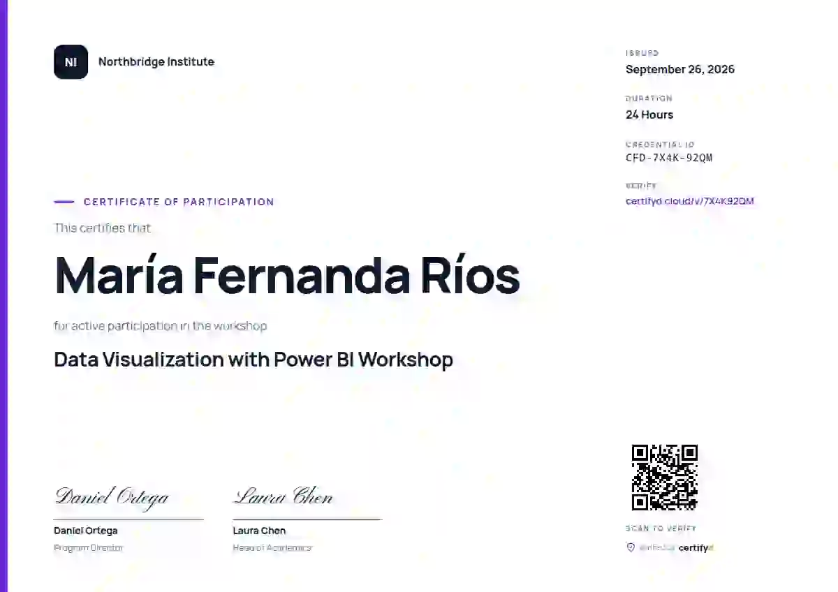 Modern Minimal Violet webinar and workshop certificate template