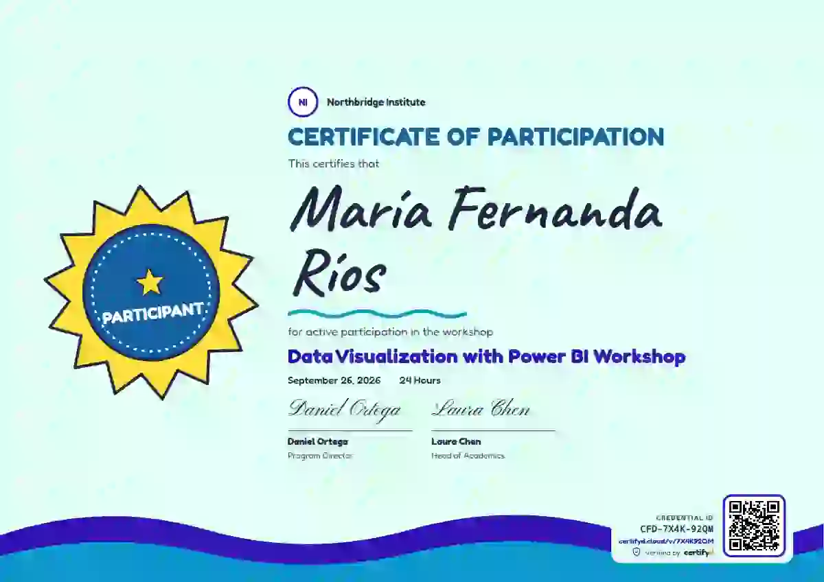 Plantilla de certificado Kids Achievement Azure de webinar y taller