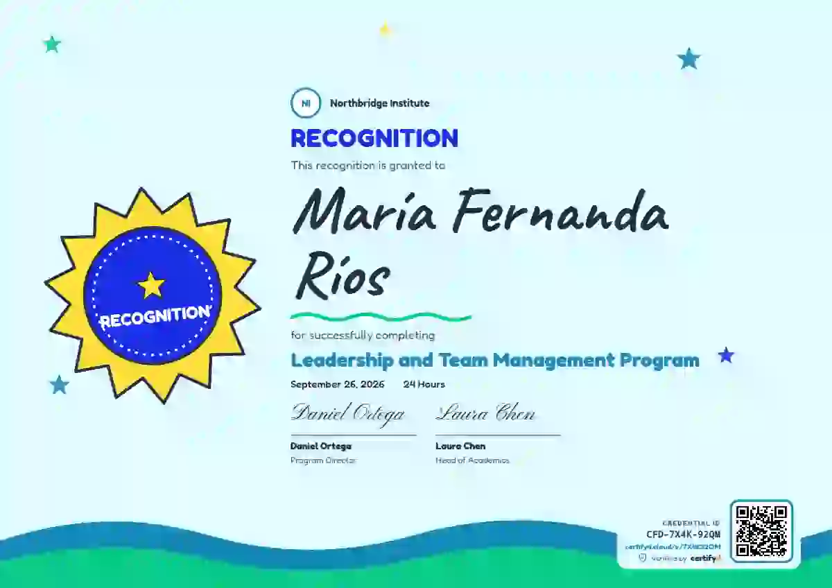 Kids Achievement Ultramarine latin america certificate template