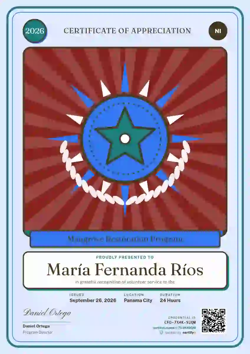 Loteria Card Lagoon volunteer appreciation certificate template