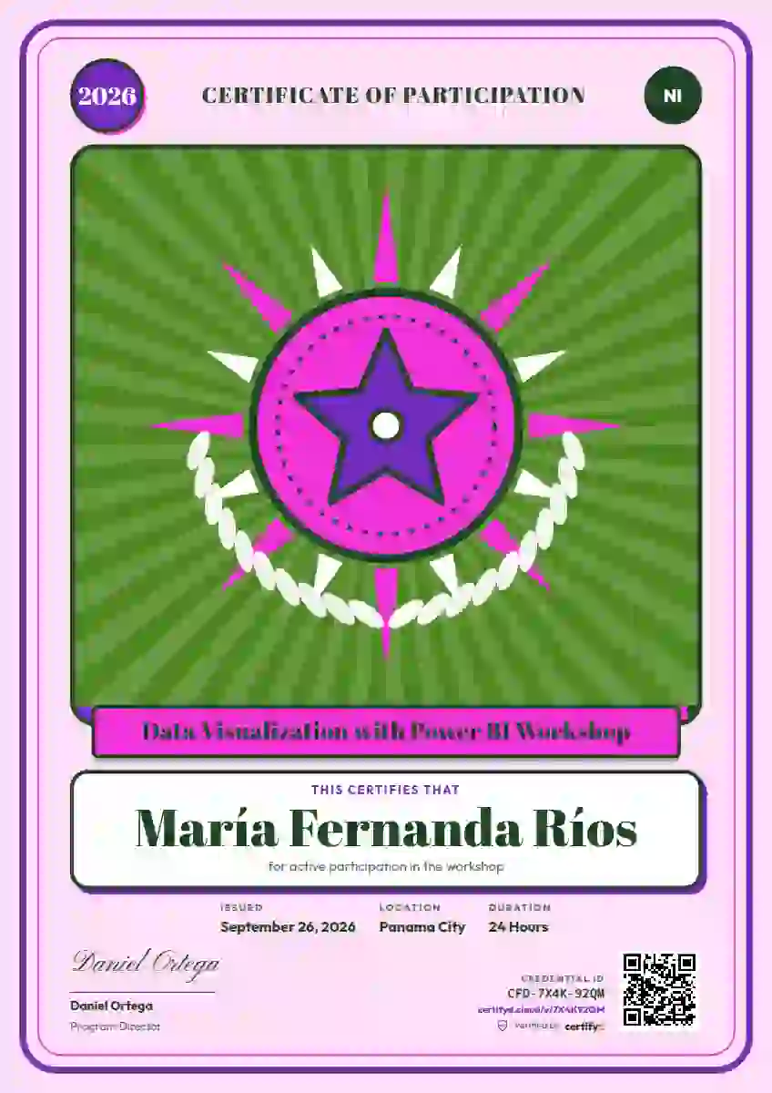 Plantilla de certificado Loteria Card Amethyst de webinar y taller