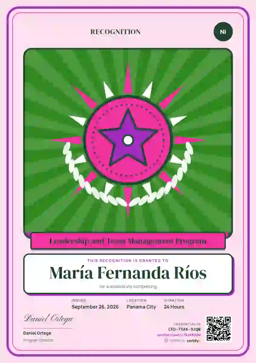 Plantilla de certificado Loteria Card Orchid de latinoamérica