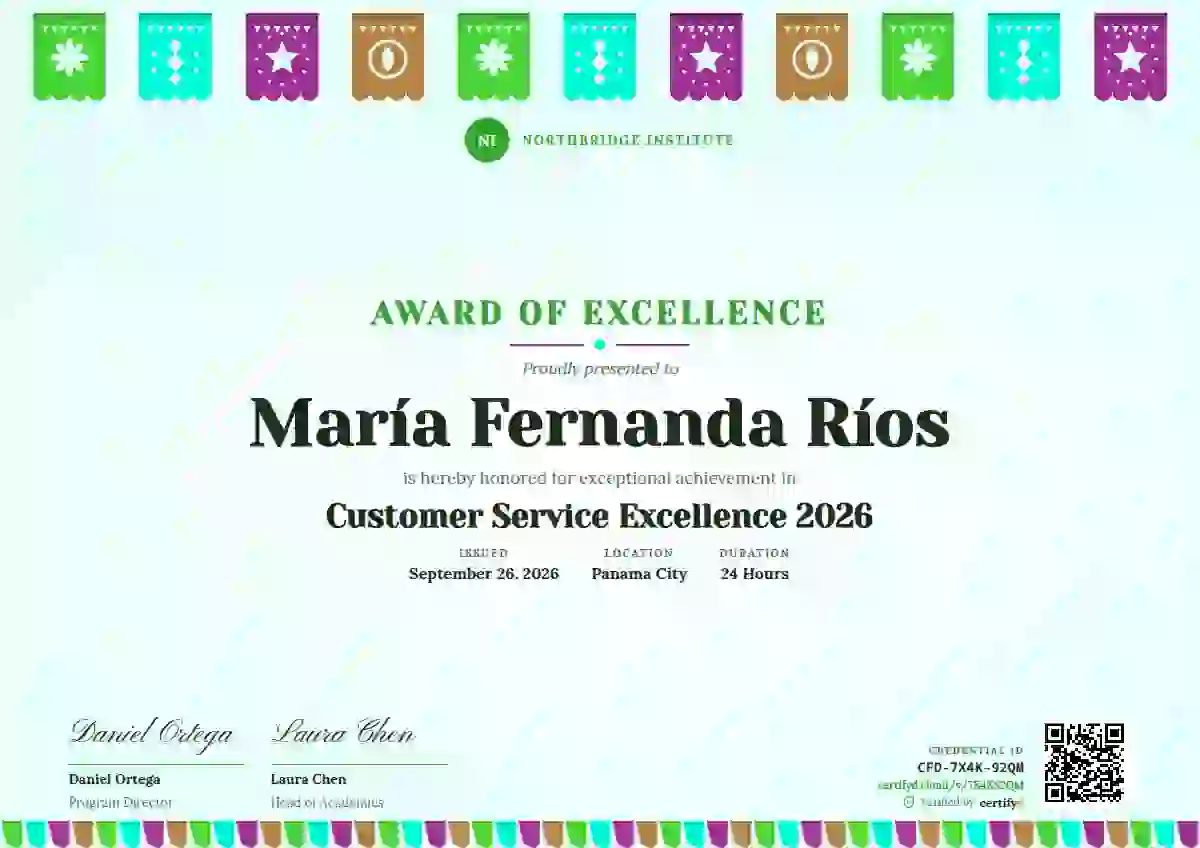 Papel Picado Meadow awards and achievement certificate template