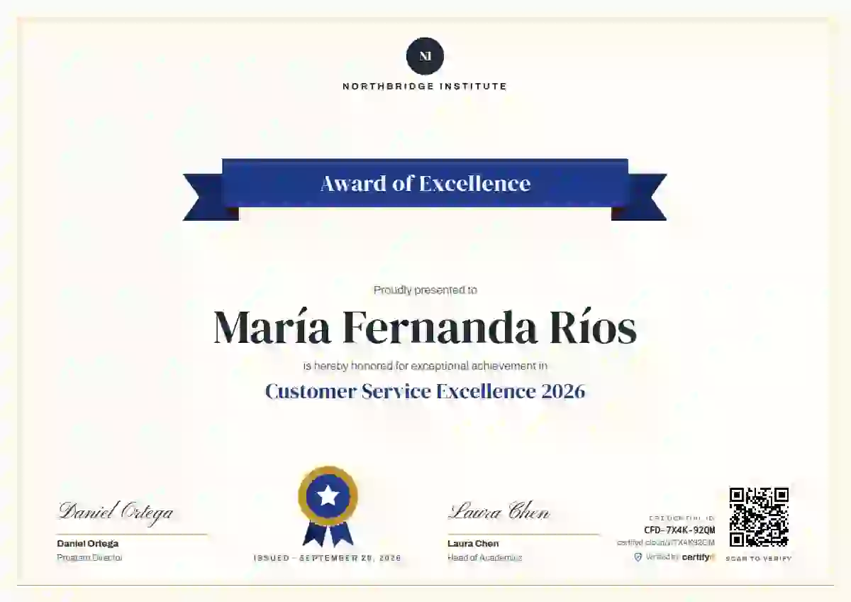 Plantilla de certificado Ribbon Banner Royal de premios y logros