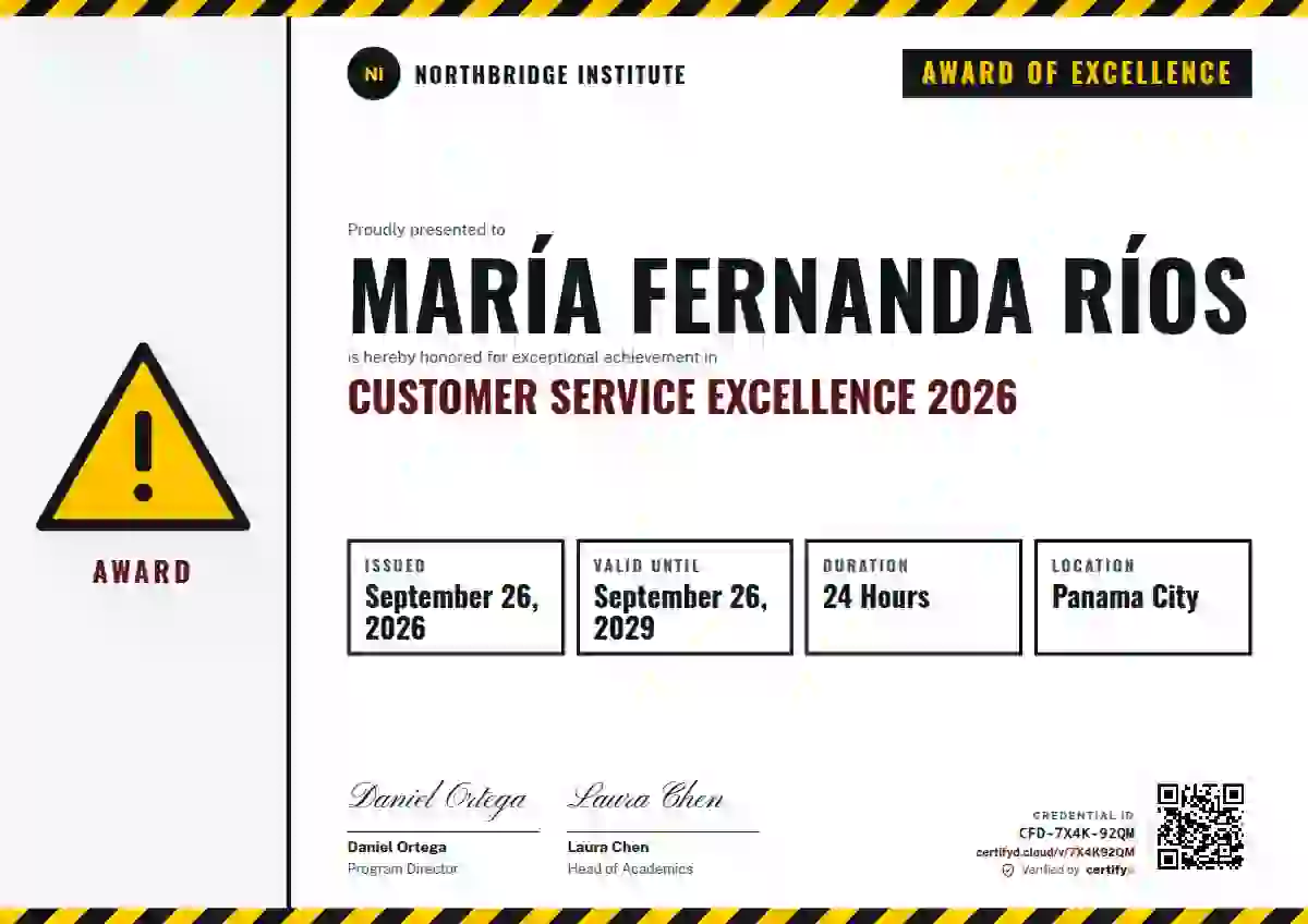 Safety Card Ruby awards and achievement certificate template