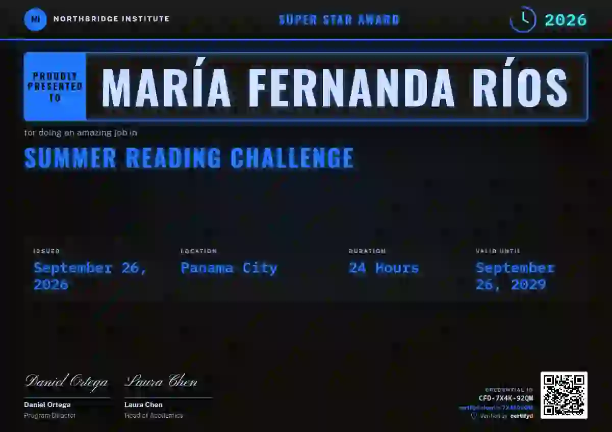Plantilla de certificado Scoreboard Azure de escuela y niños