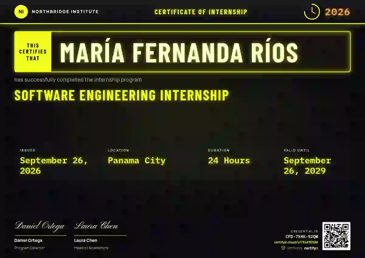 Scoreboard Soft Lime internship certificate template