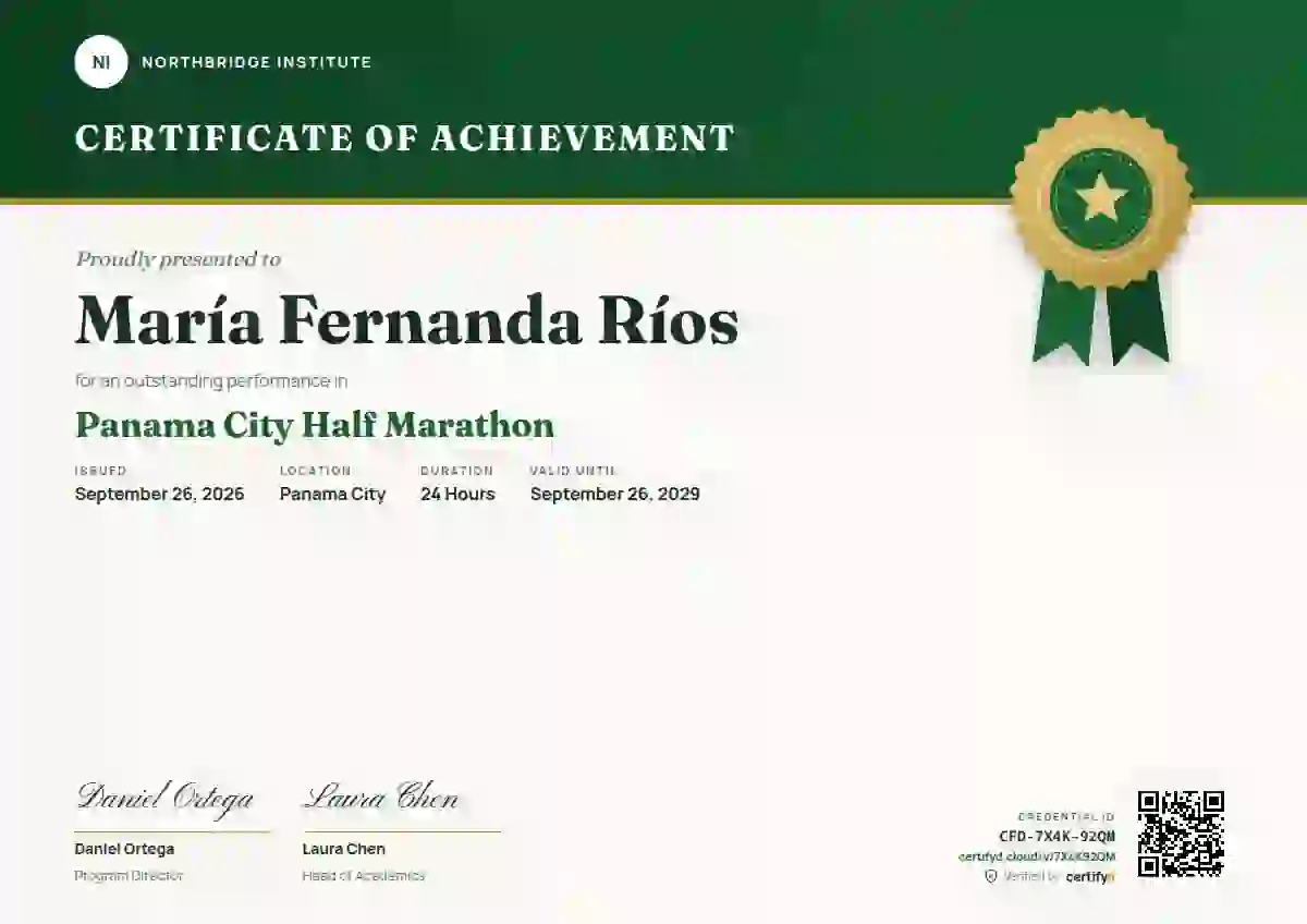 Plantilla de certificado Seal Masthead Jade de deportes