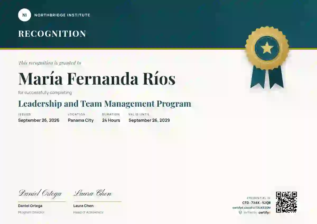 Seal Masthead Cerulean latin america certificate template