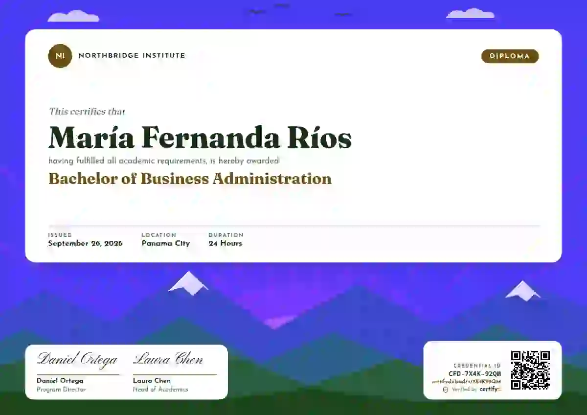 Plantilla de certificado Sol Mural Marigold de diploma académico