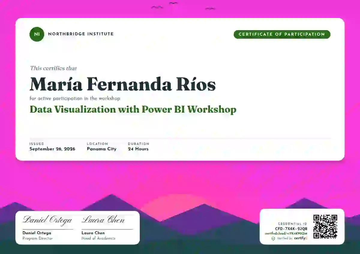 Sol Mural Soft Fern webinar and workshop certificate template