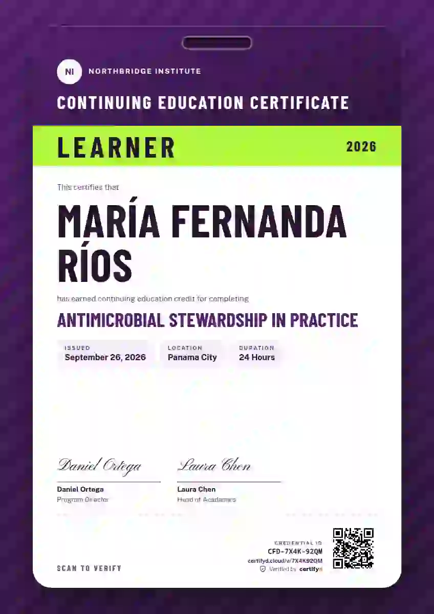 Plantilla de certificado Speaker Pass Orchid de educación continua