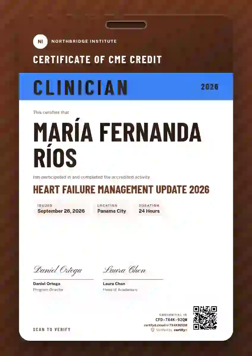 Plantilla de certificado Speaker Pass Vermilion de salud y educación médica continua