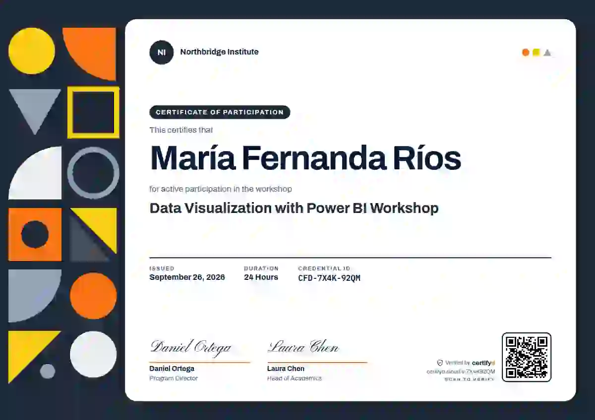 Geometric Graphite webinar and workshop certificate template