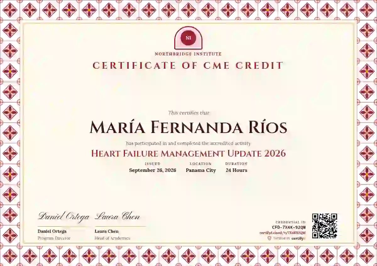 Talavera Frame Ruby healthcare and cme certificate template