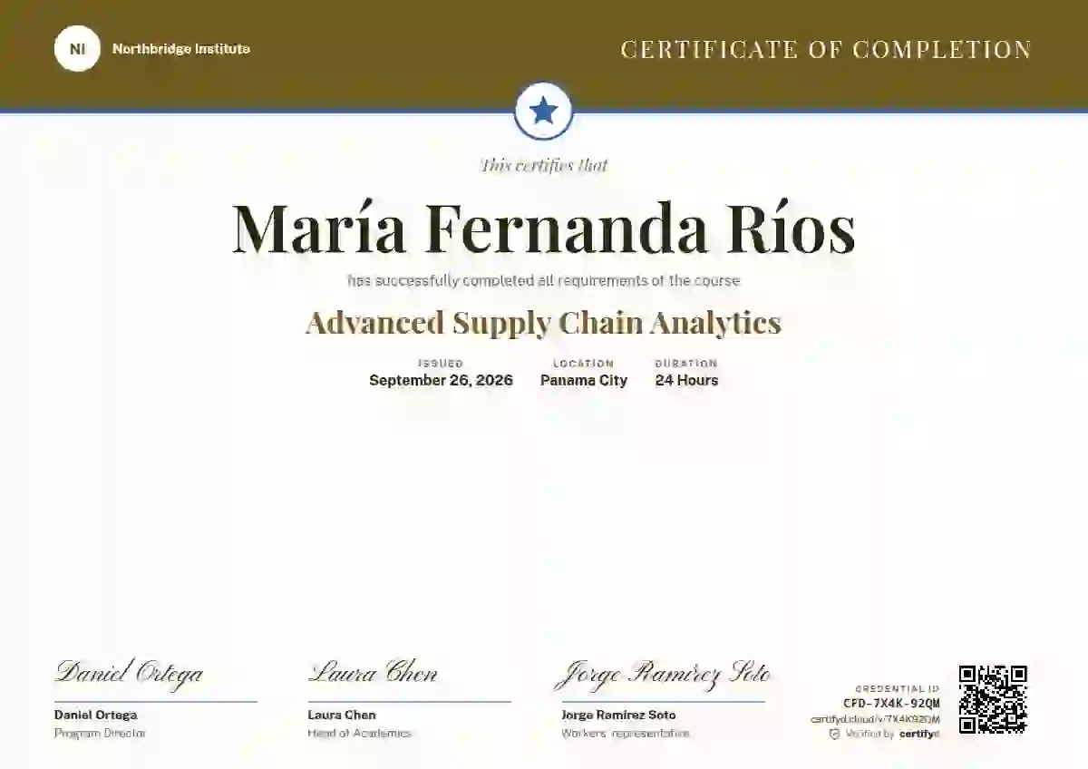Triple Signature Marigold course completion certificate template