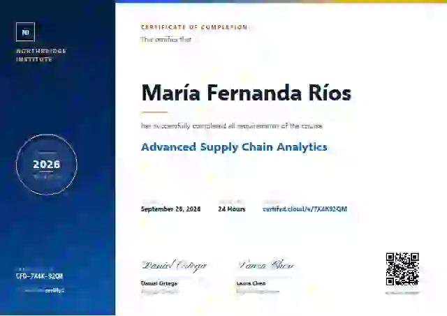 Plantilla de certificado Meridian de finalización de curso