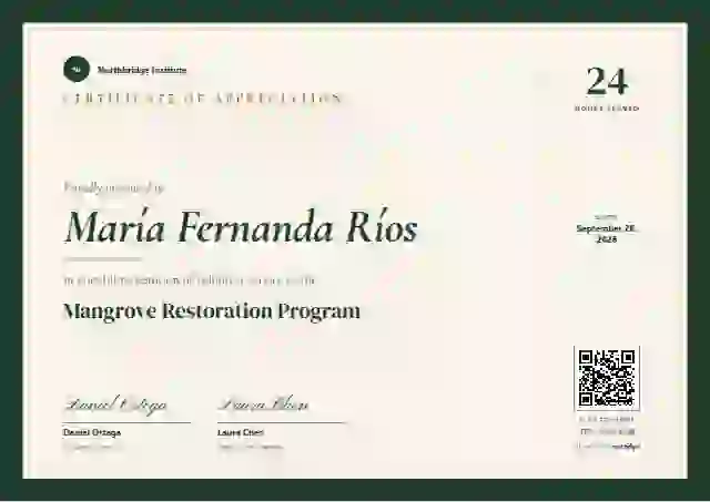 Plantilla de certificado Evergreen de reconocimiento a voluntarios