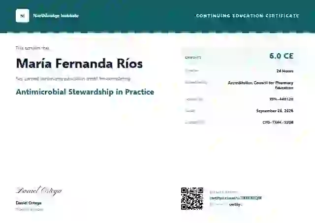 Plantilla de certificado Ledger de educación continua