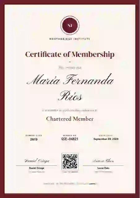 Plantilla de certificado Charter de membresía