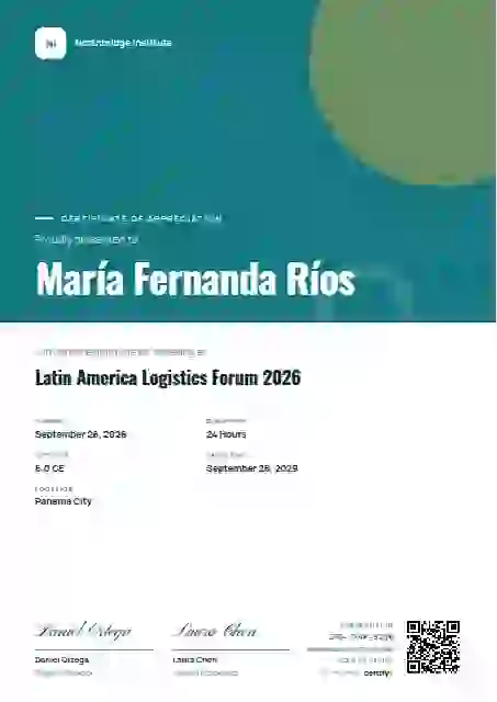 Portrait Modern Teal Faint Shape conference speaker certificate template