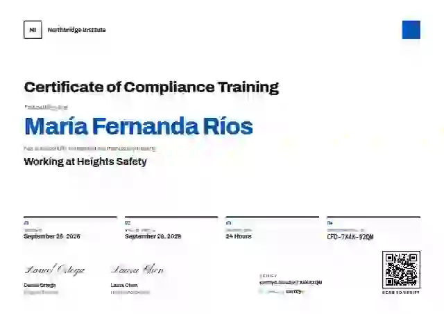 Swiss Grid Blue compliance and safety certificate template