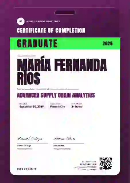 Speaker Pass Fuchsia Small Role course completion certificate template
