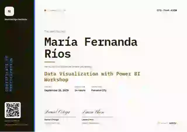 Vertical Sidebar Marigold Narrow Side webinar and workshop certificate template