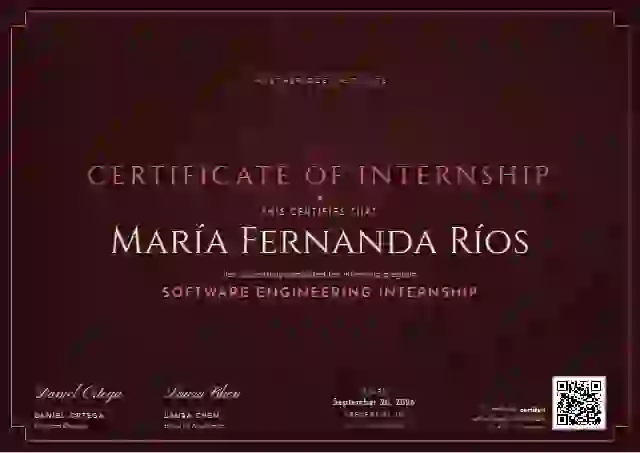 Art Deco Soft Ruby Single Frame internship certificate template