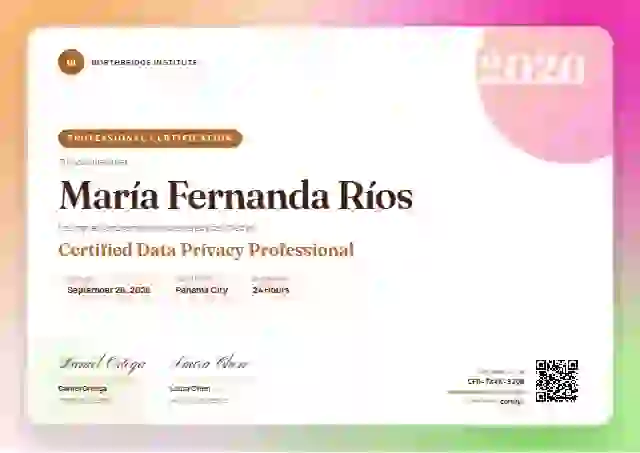Aurora Gradient Tangerine Faint Orb professional certification certificate template