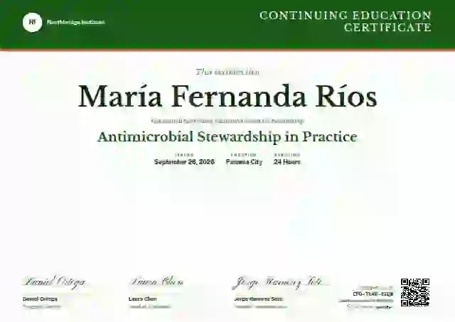 Triple Signature Meadow No Emblem continuing education certificate template
