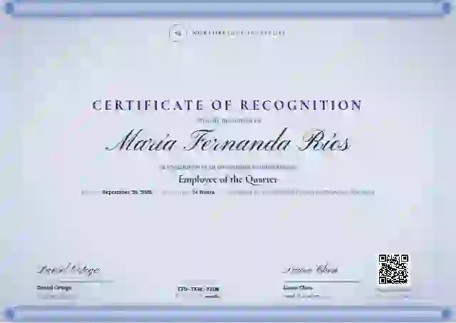 Scroll Parchment Dove No Wax employee recognition certificate template