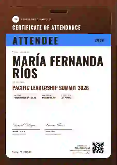 Speaker Pass Vermilion Narrow Margin event attendance certificate template