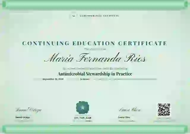 Scroll Parchment Mint Thick Roll continuing education certificate template