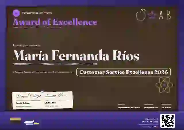 Plantilla de certificado Chalkboard Amethyst Wide Frame de premios y logros